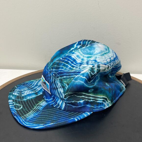 Burton Snowboards Hat Water Ripples Print Low Profile Cap Adjustable Blue - Picture 3 of 6